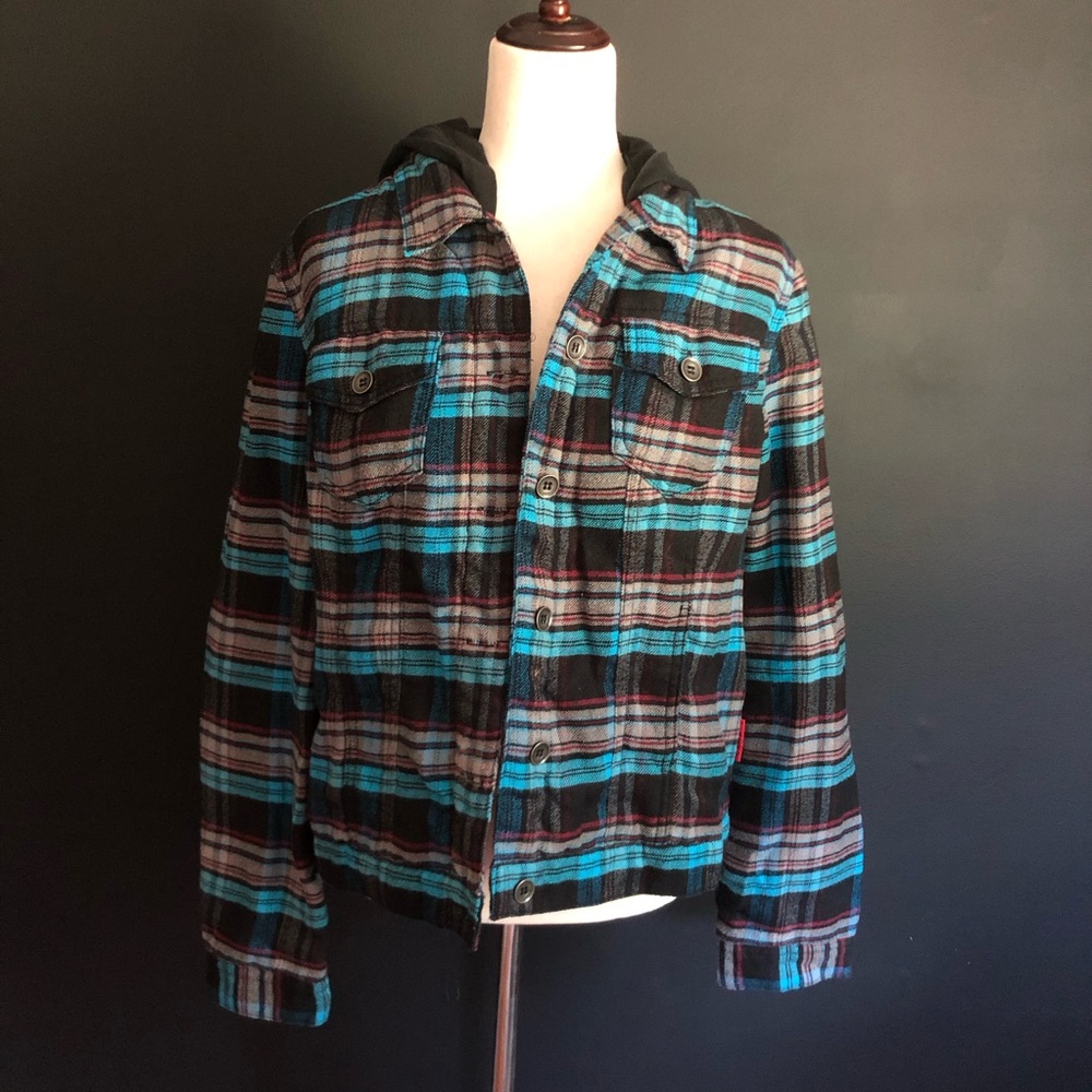 Vintage Tripp NYC Lined Flannel Jacket with Removable Hood